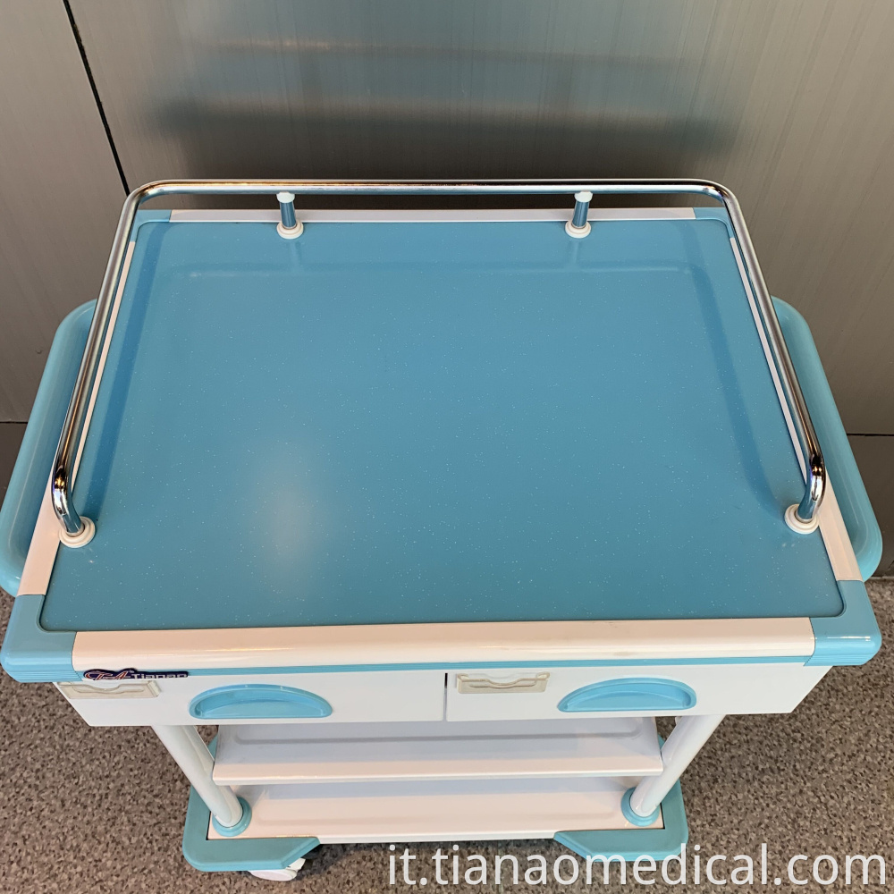 Hospital Steel Practical I.V. Trolley Cart